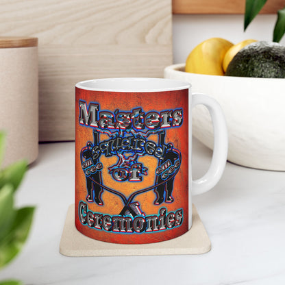 em cee squared - White Mug (burnt orange)