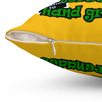 my luck - Spun Polyester Square Pillow - (yellow)