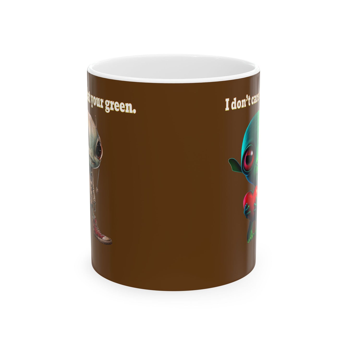 I don't care that your grey - White Mug (brown)