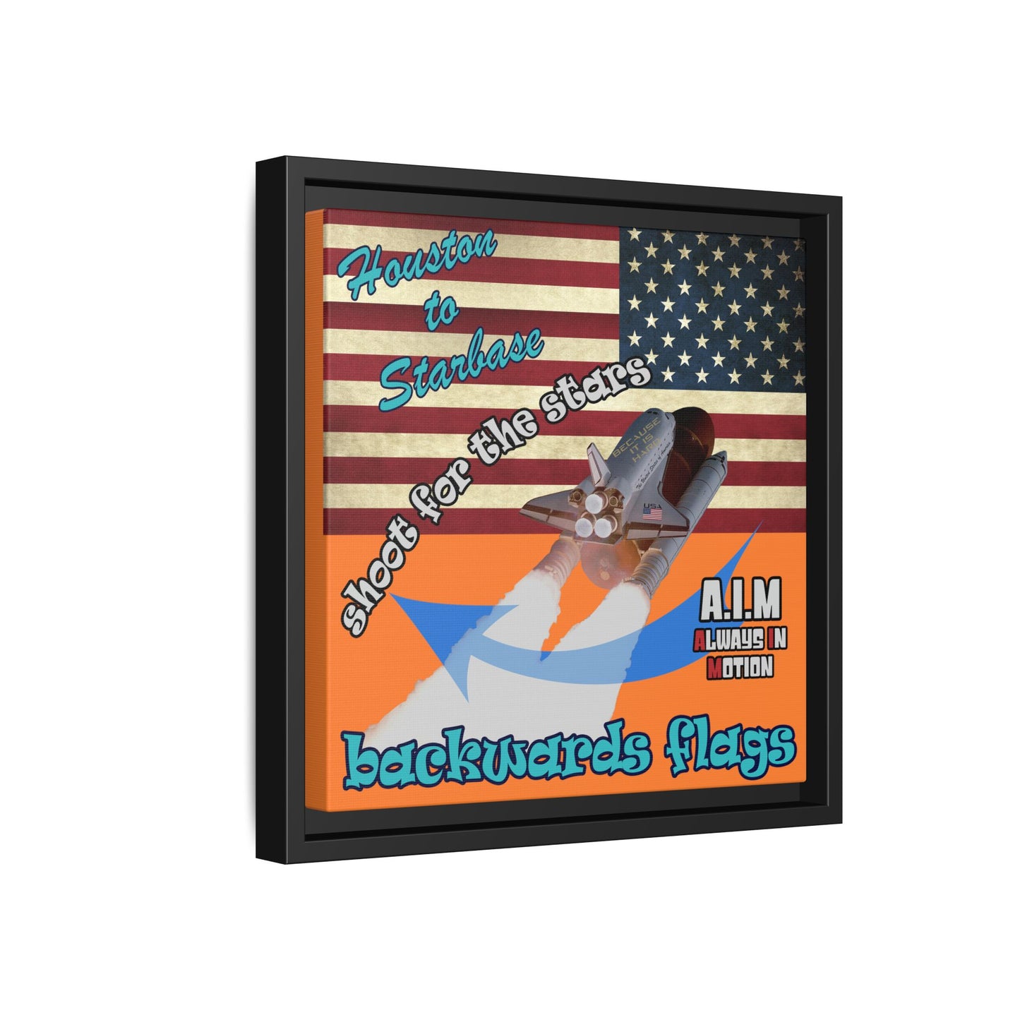 shoot for the stars - framed canvas art (crusta)