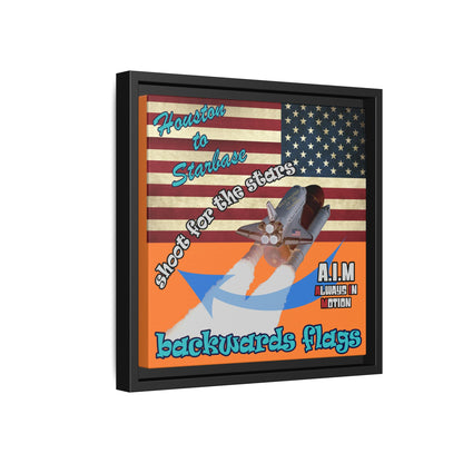shoot for the stars - framed canvas art (crusta)