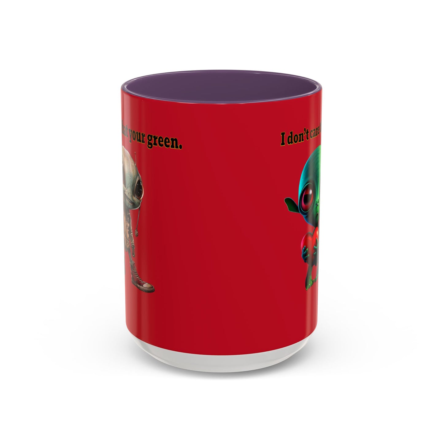I don't care that your grey - Accent Mug (dark red)