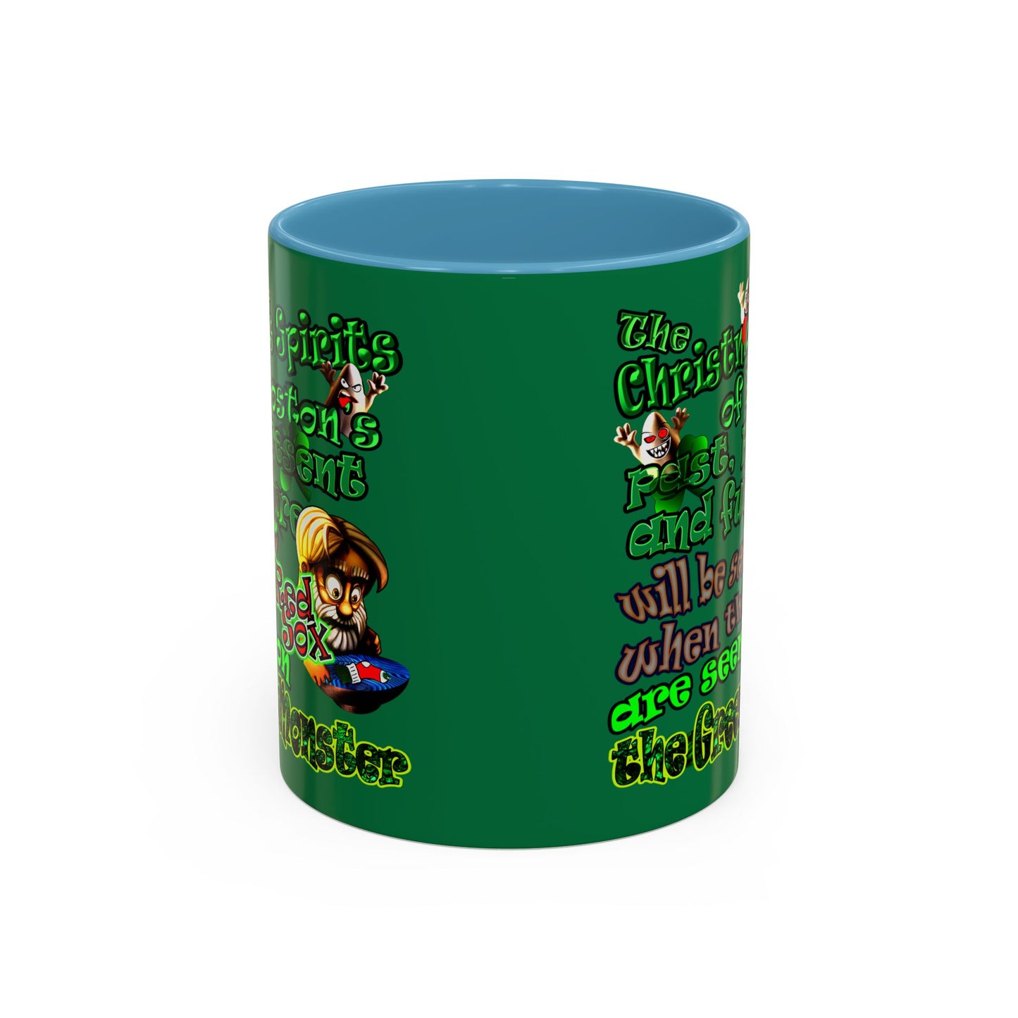 christmas spirits of boston - Accent Mug (dark green)