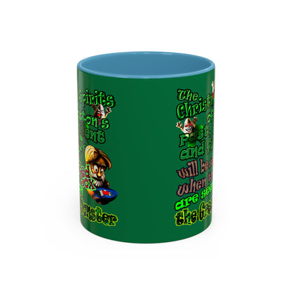 christmas spirits of boston - Accent Mug (dark green)
