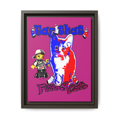 tag that - framed canvas art (pink)