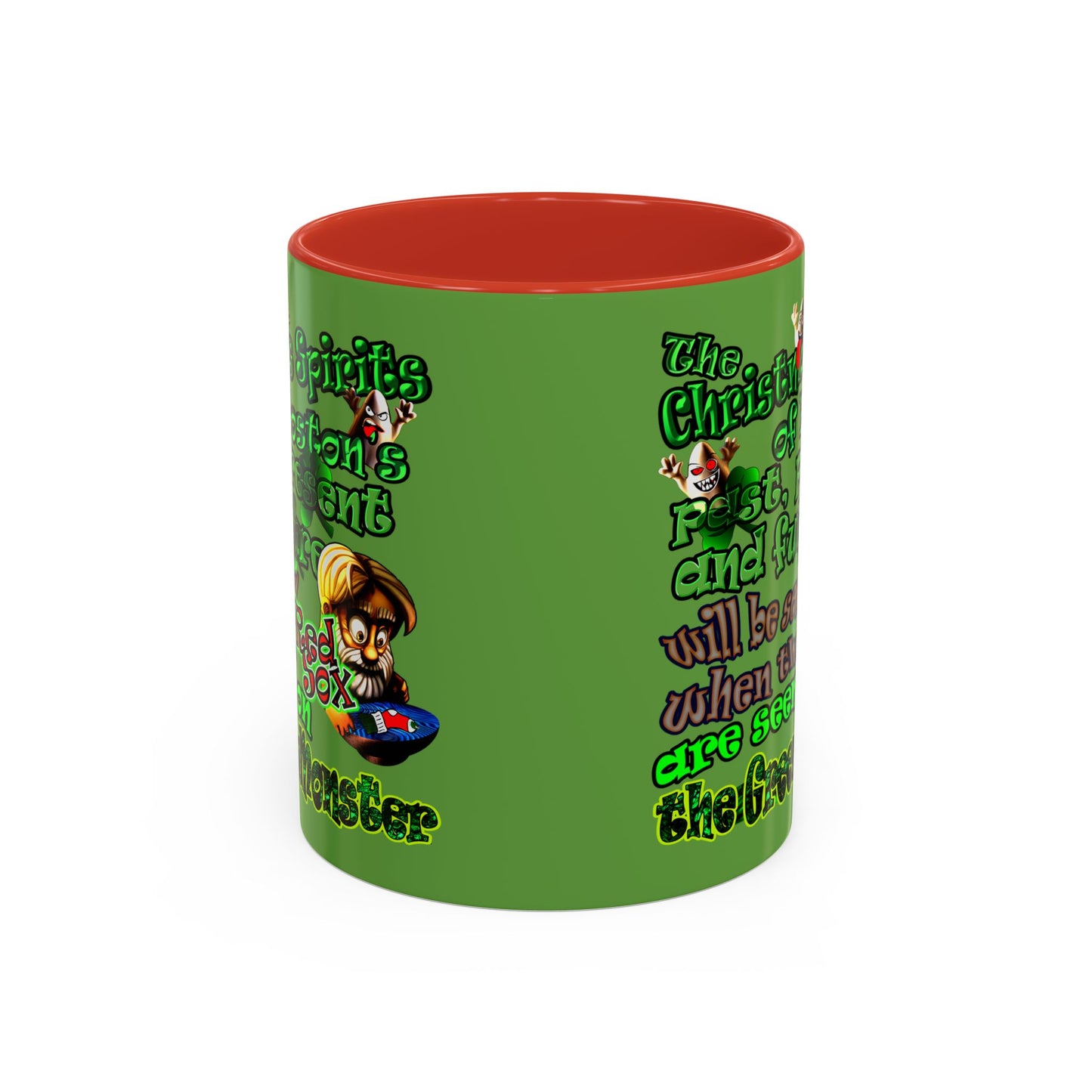 christmas spirits of boston - Accent Mug (green)