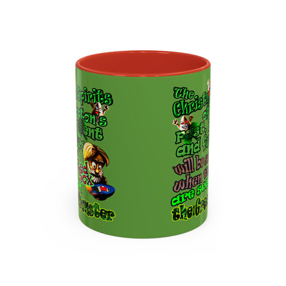 christmas spirits of boston - Accent Mug (green)
