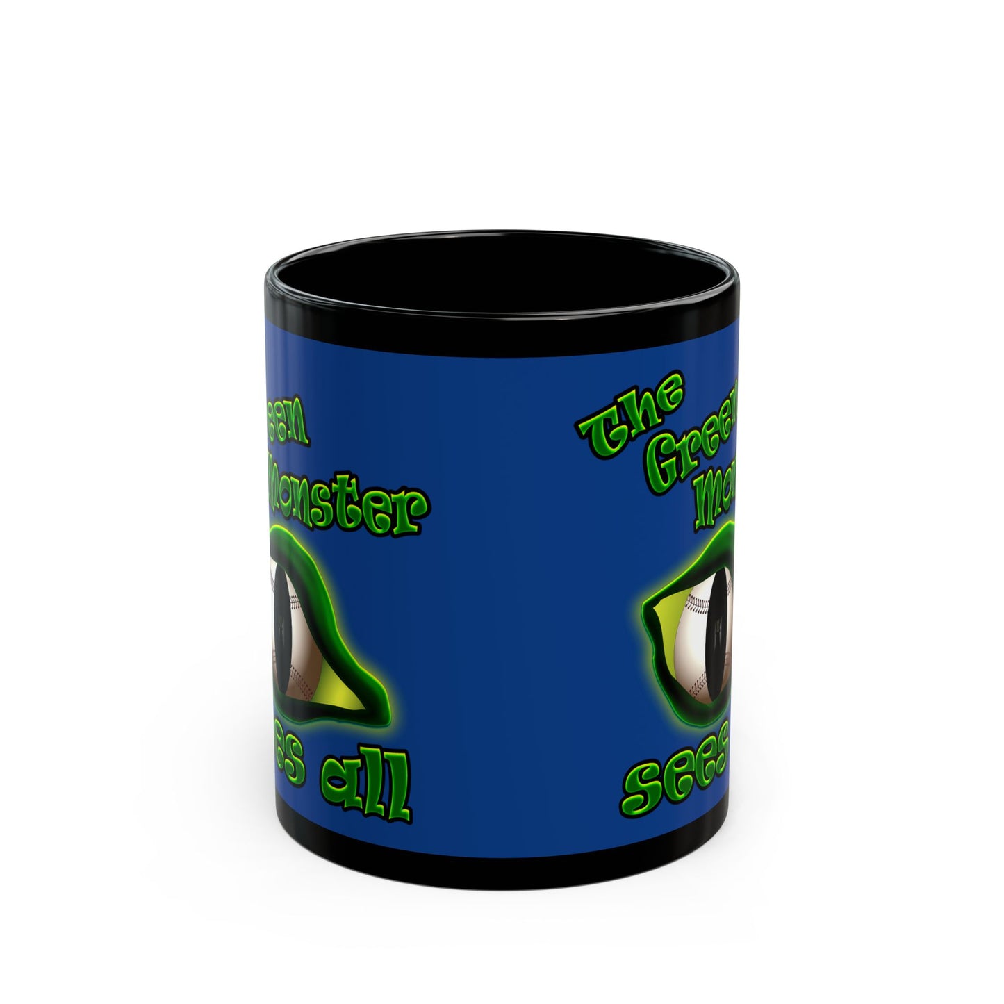 green monster - Black Mug (dark blue)