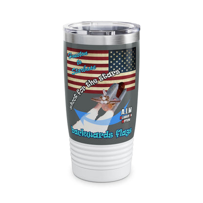 shoot for the stars - Ringneck Tumbler, 20oz (dark grey)