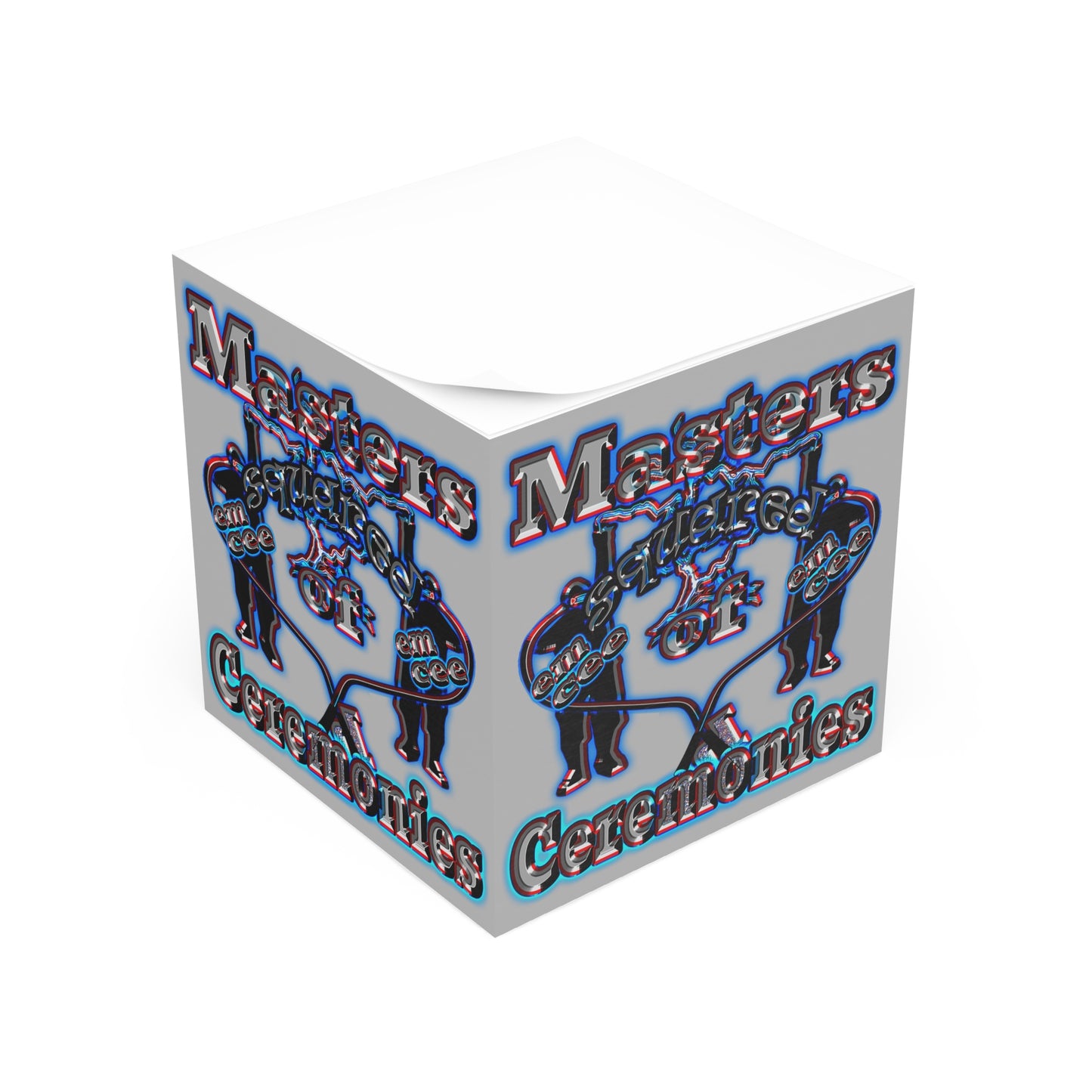 em cee squared - note cube (light grey)