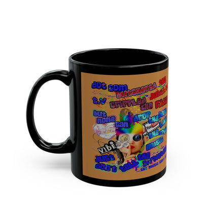 drop the beat - Black Mug (light brown)