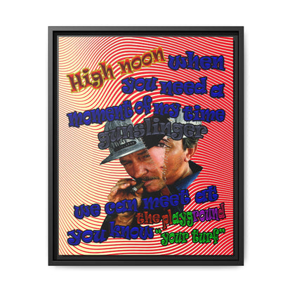 high noon - framed canvas art (yellow-orange wave)