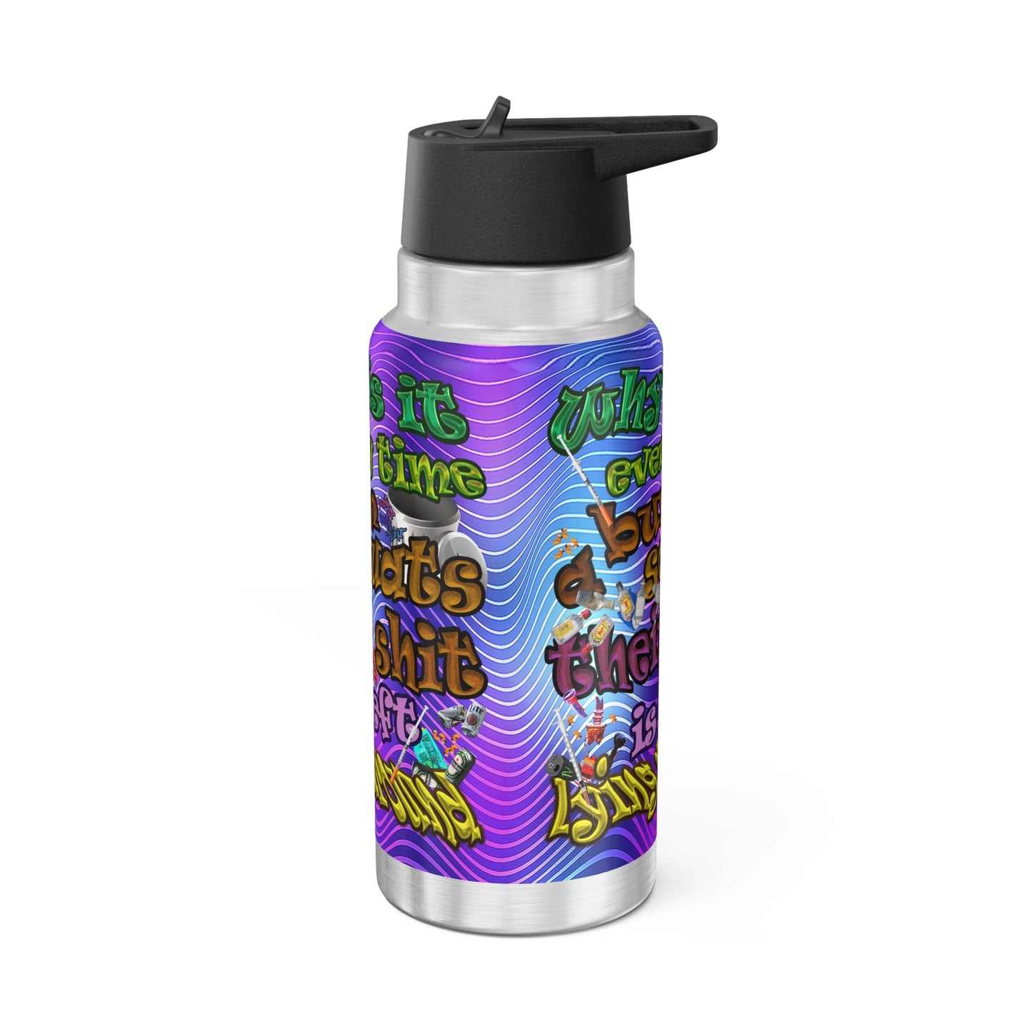 the bum's shit - Gator Tumbler, 32oz (purple wave)