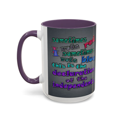 declaration of the independents - Accent Mug (grey-light grey)