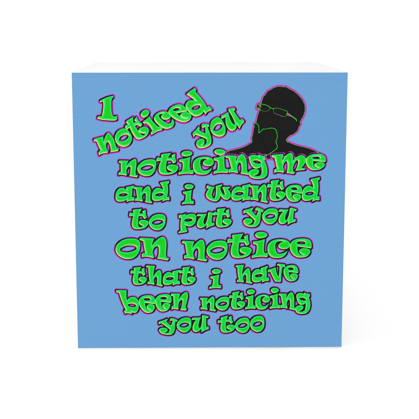 noticed you noticing - note cube (light blue)