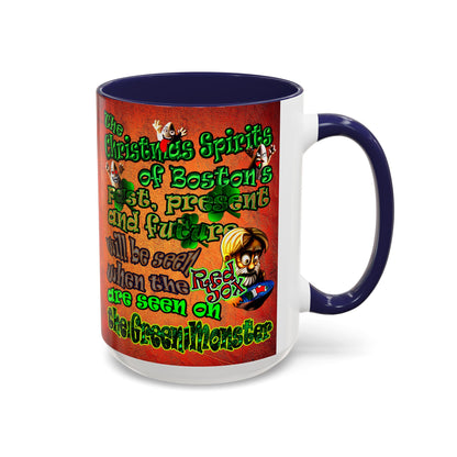 christmas spirits of boston - Accent Mug (burnt orange)