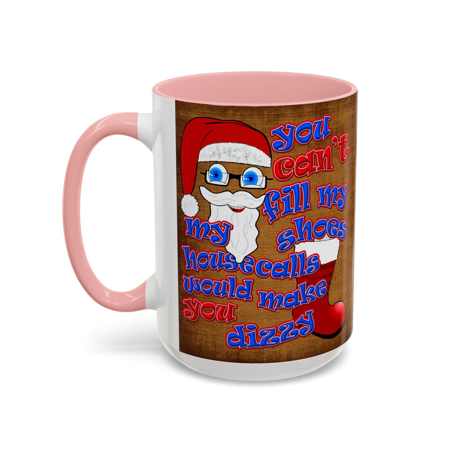 santa's shoes - Accent Mug (brown papyrus)
