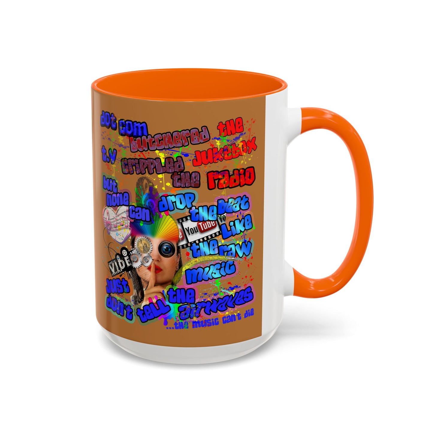 drop the beat - Accent Mug (light brown)