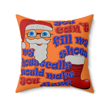 santa's shoes - Faux Suede Square Pillow - (crusta)