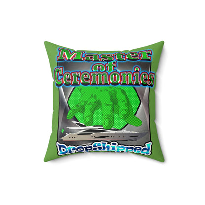 logo - Spun Polyester Square Pillow - (green)