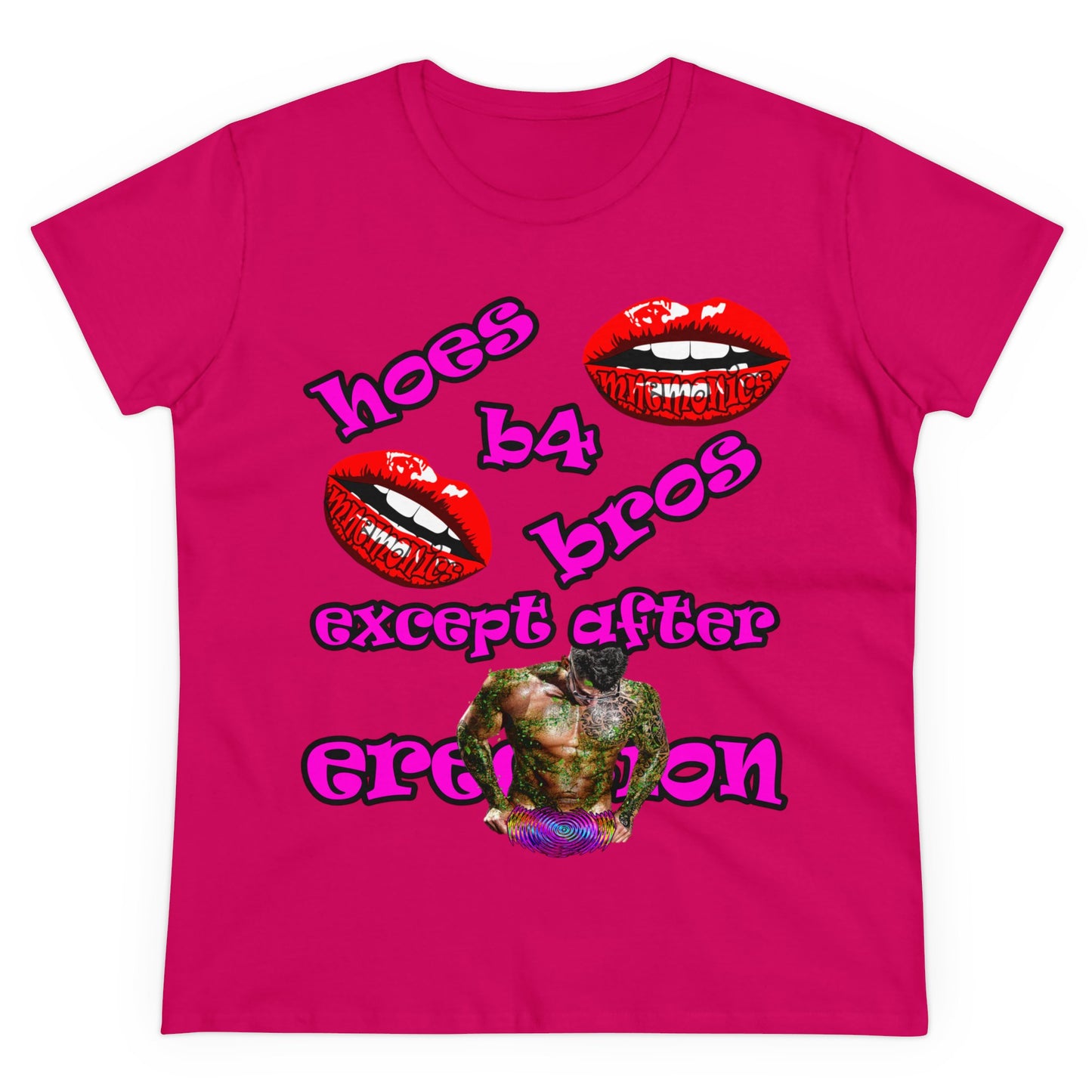 hoes b4 bros - Women's Midweight Cotton Tee