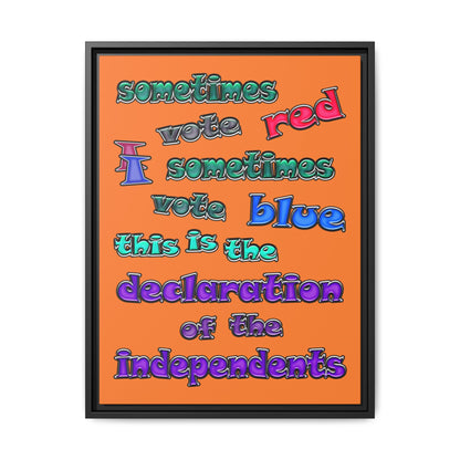 declaration of the independents - framed canvas art (crusta)