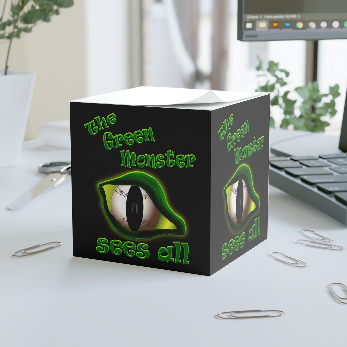 green monster - note cube (black)