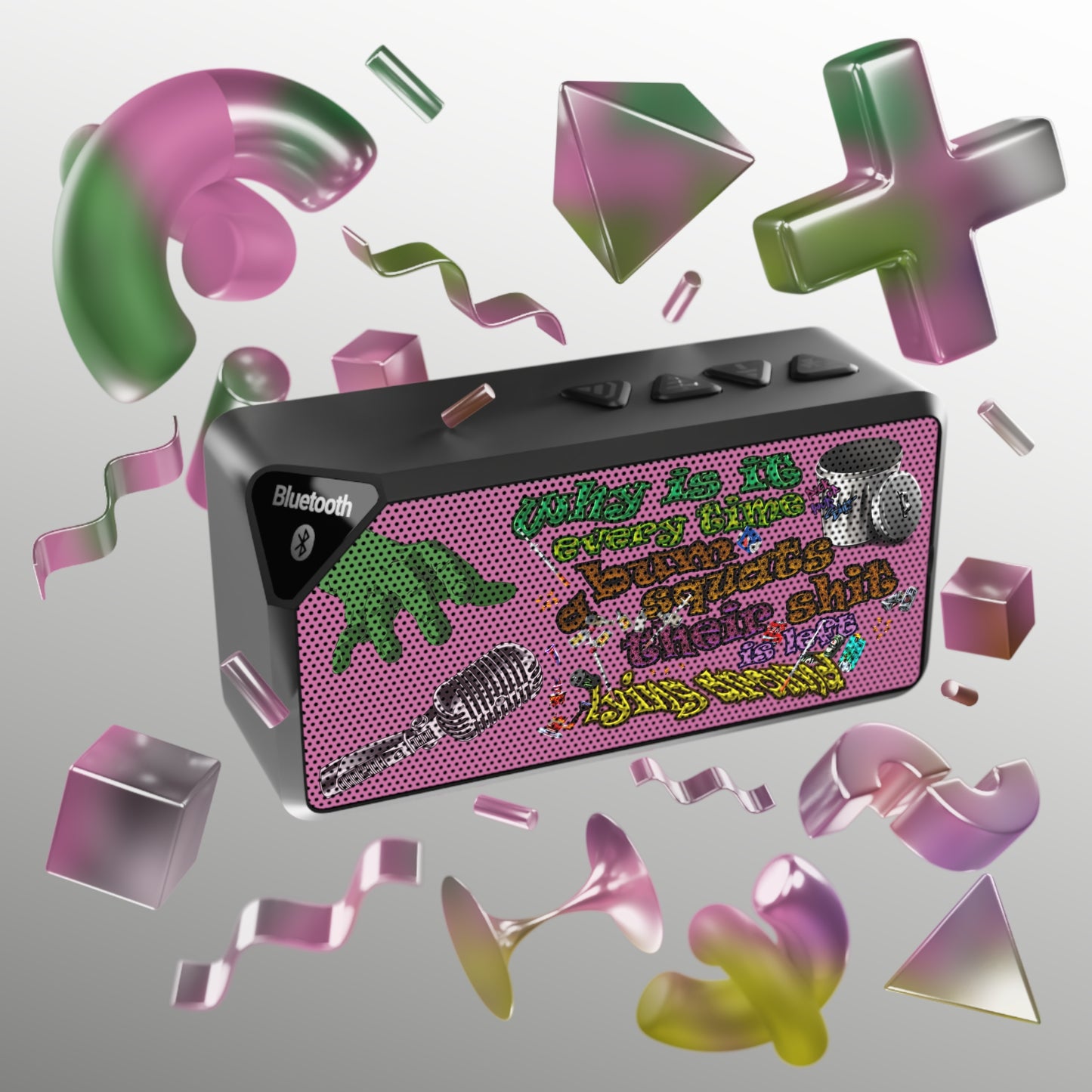 the bum's shit - Jabba Bluetooth Speaker (light pink)