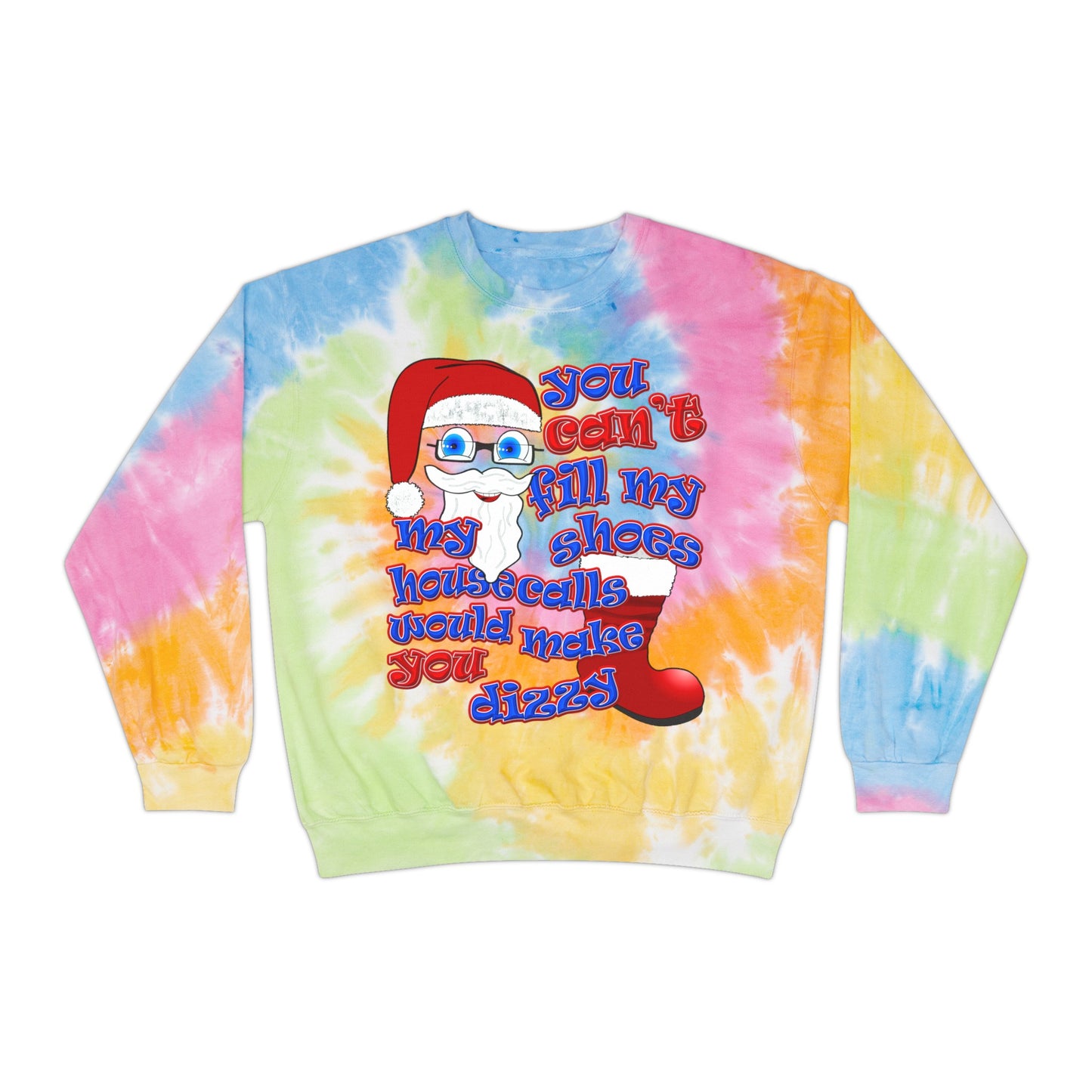 santa's shoes - Unisex Tie-Dye Sweatshirt
