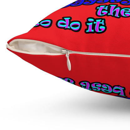 doggystyle - Spun Polyester Square Pillow - (red)