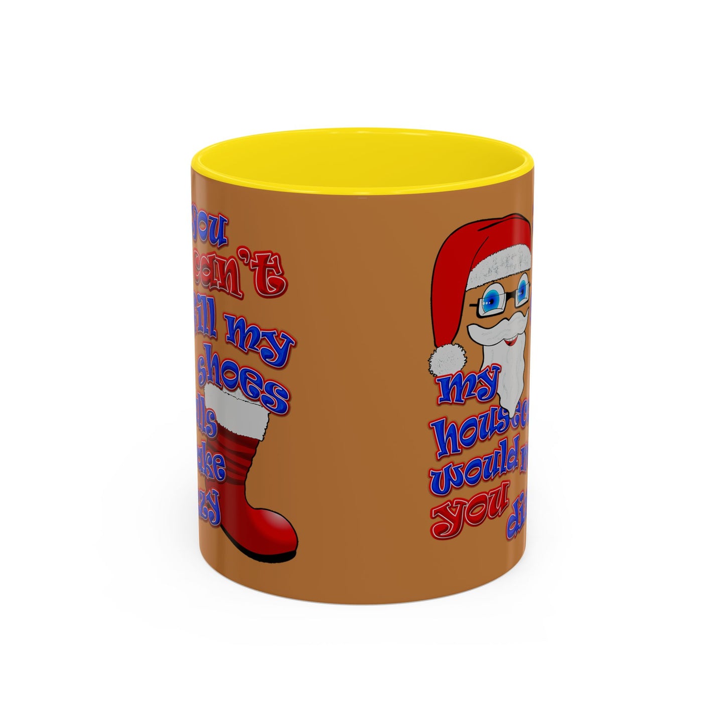 santa's shoes - Accent Mug (light brown)