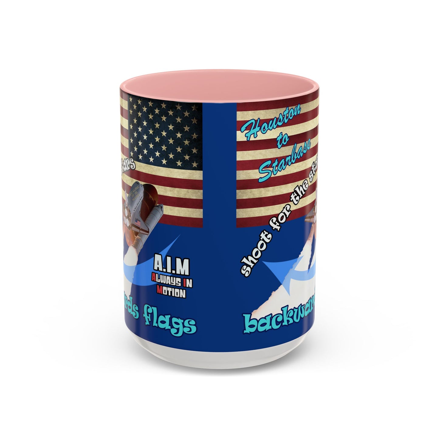 shoot for the stars - Accent Mug (dark blue)