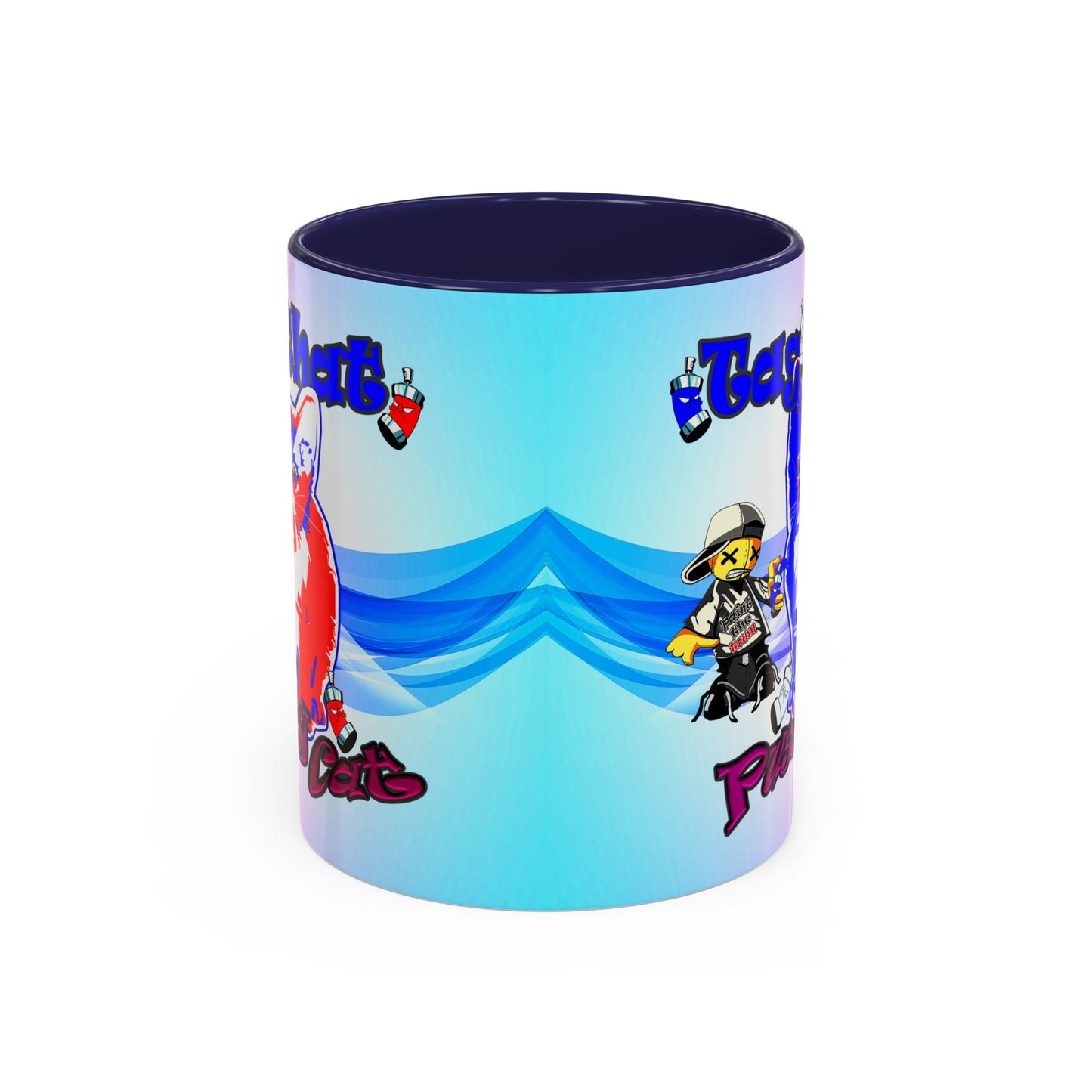 tag that - Accent Mug (light blue-pink wave)