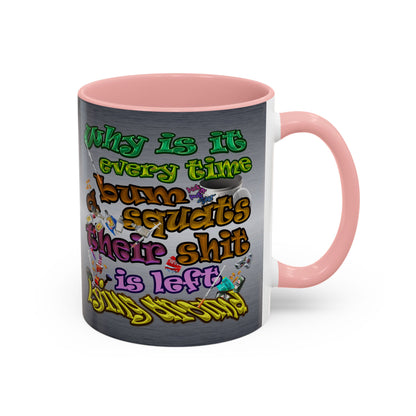 the bum's shit - Accent Mug (brushed nickel)