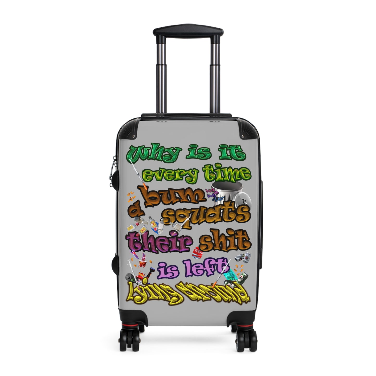 the bum's shit - Suitcase (light grey)