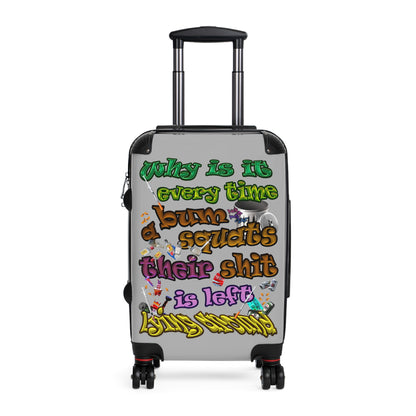 the bum's shit - Suitcase (light grey)