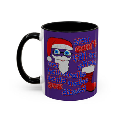 santa's shoes - Accent Mug (purple)