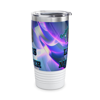 irrelevant - Ringneck Tumbler, 20oz (grey-pink wave)