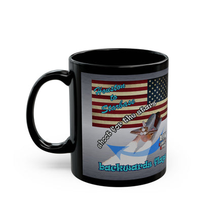shoot for the stars - Black Mug (brushed nickel)