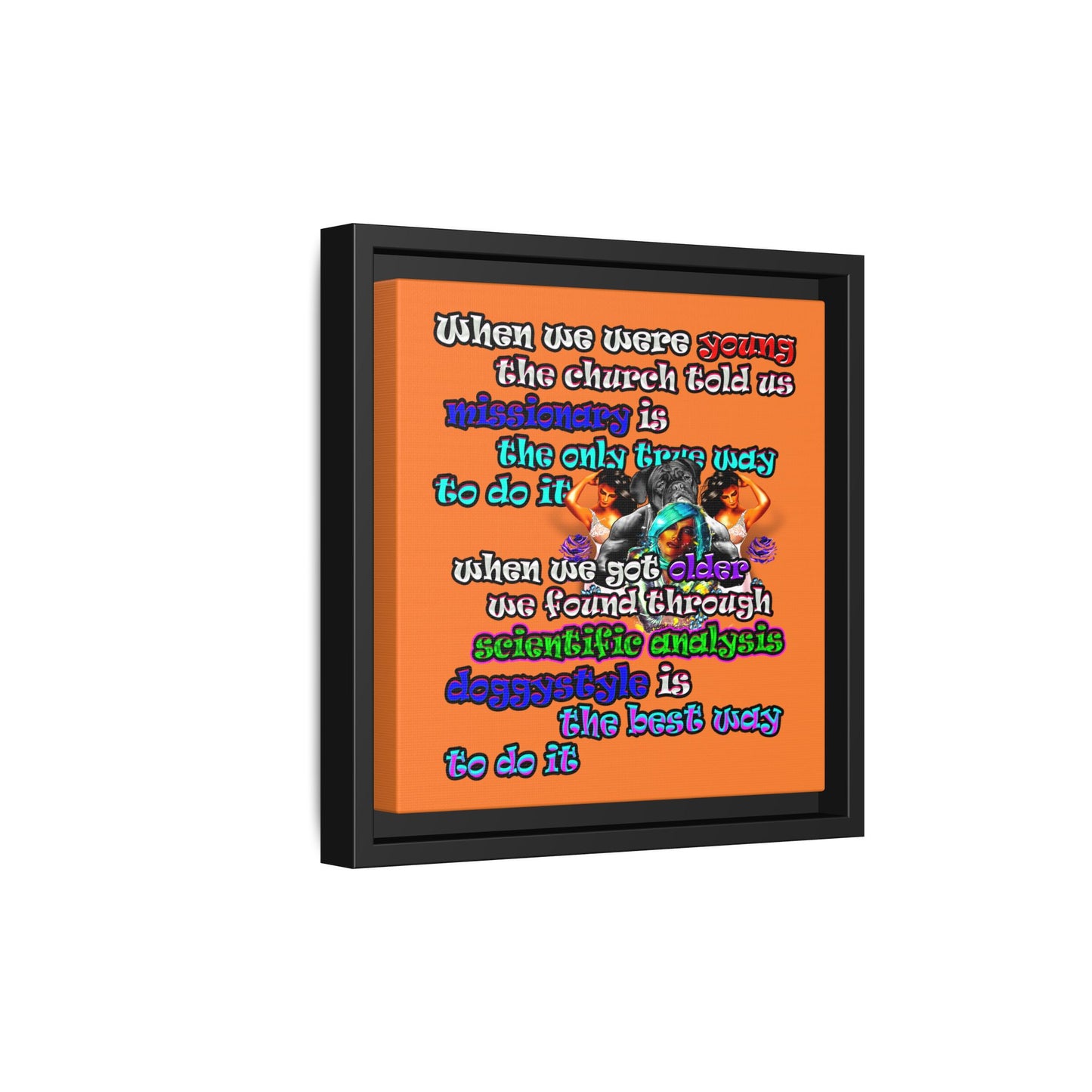 doggystyle - framed canvas art (crusta)
