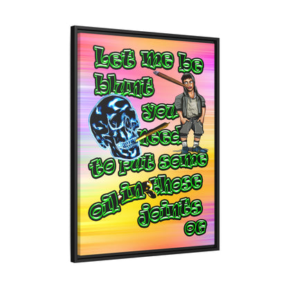 og - framed canvas art (color blur)