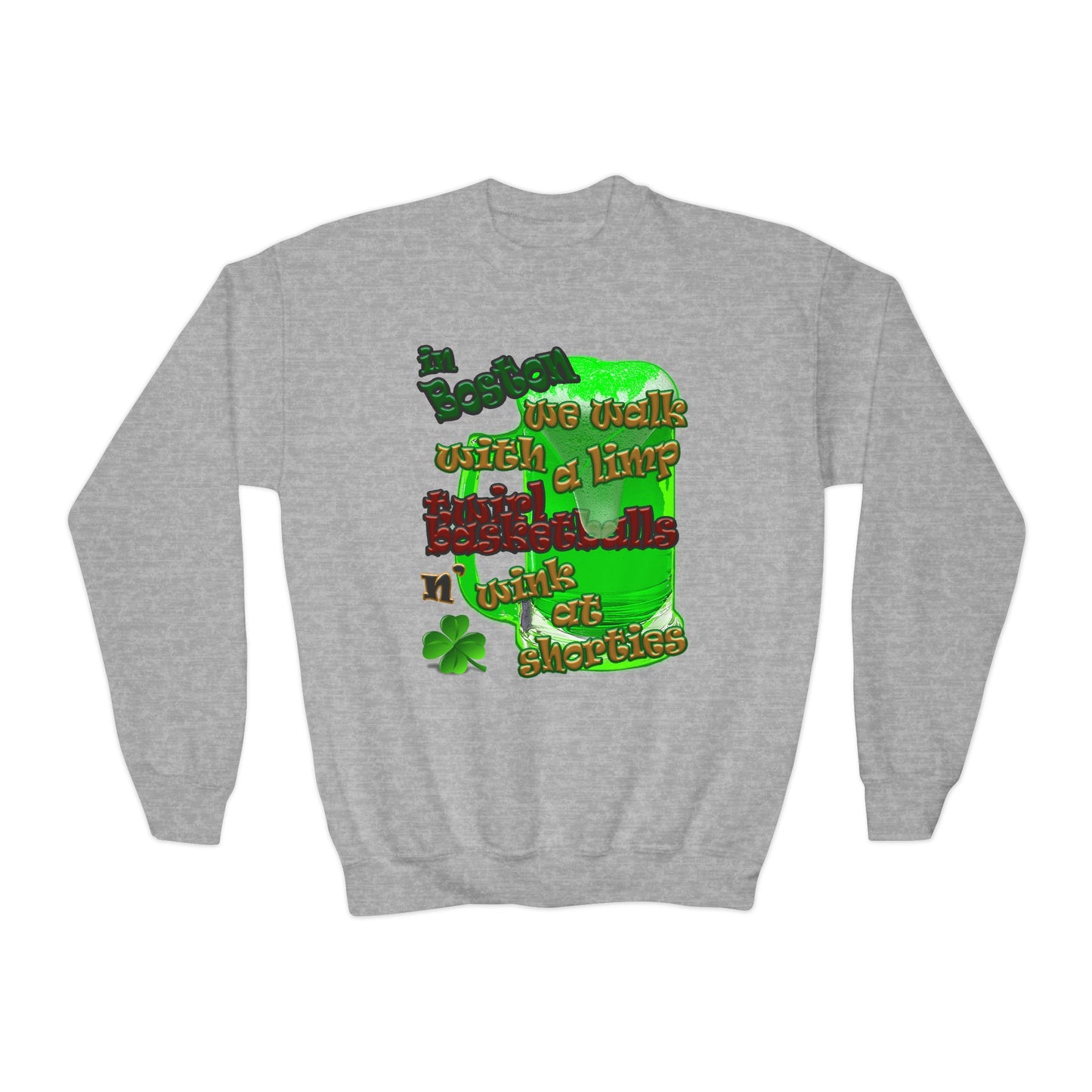 celtics logo - Youth Crewneck Sweatshirt