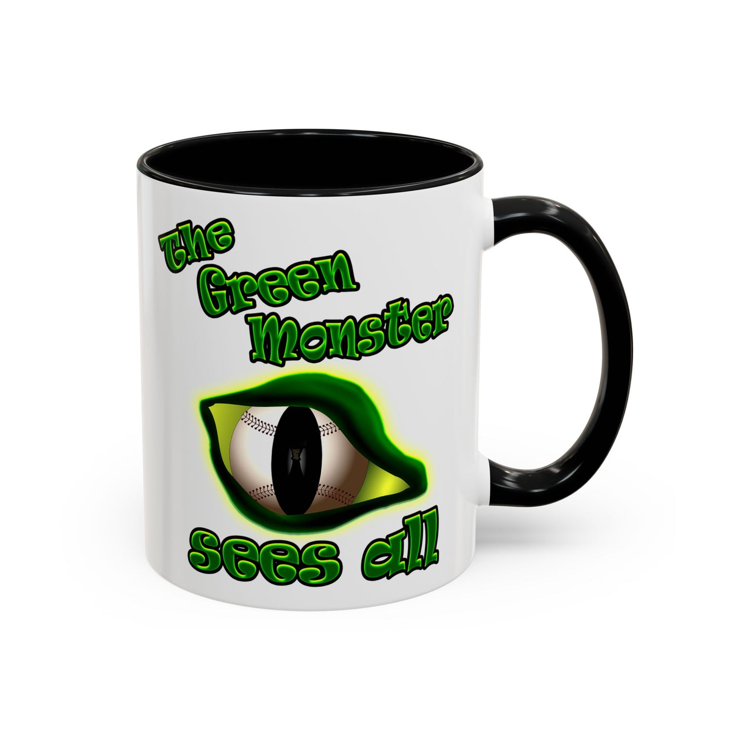 green monster - Accent Mug (white)