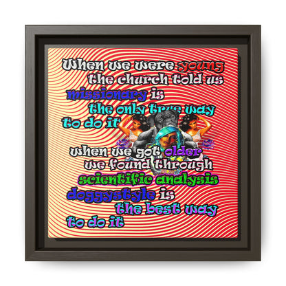 doggystyle - framed canvas art (yellow-orange wave)
