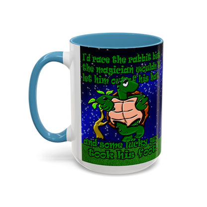 turtle race - Accent Mug ('snoops' background)