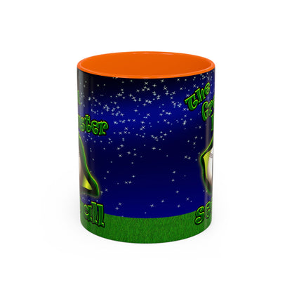 green monster - Accent Mug ('snoops' background)