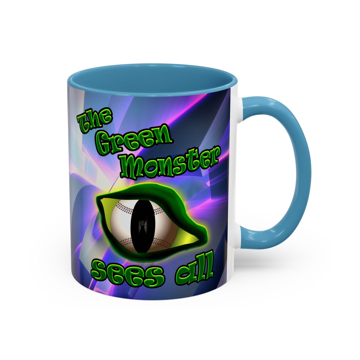 green monster - Accent Mug (grey-pink wave)