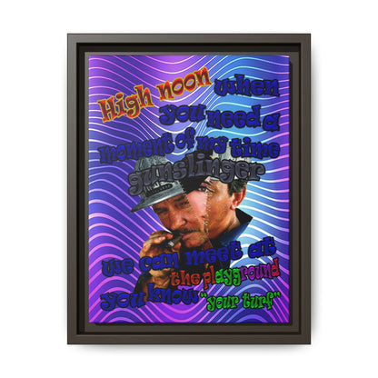 high noon - framed canvas art (purple wave)