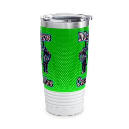 em cee squared - Ringneck Tumbler, 20oz (logo green)