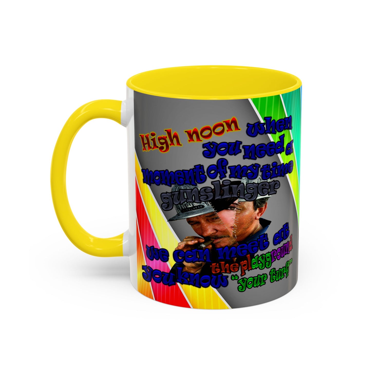 high noon - Accent Mug (rainbow split)